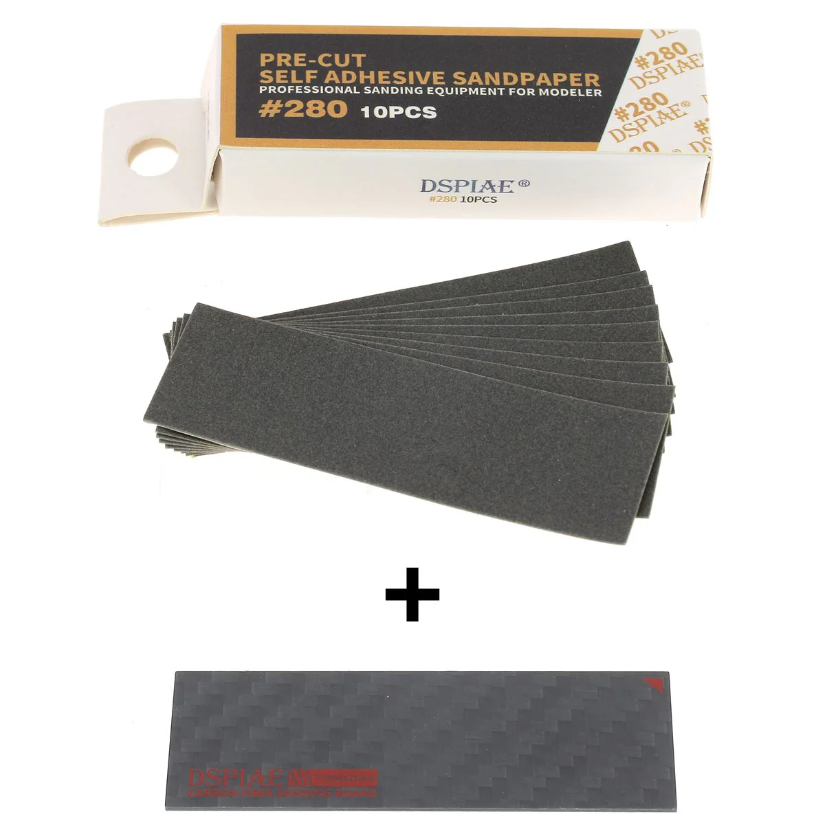 1 cale à poncer en carbone + 10 papiers de verre 25x75mm - Image 4