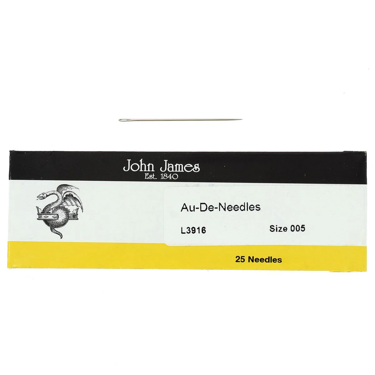 Lot de 25 aiguilles droites - Bout Pointu - John James L3916