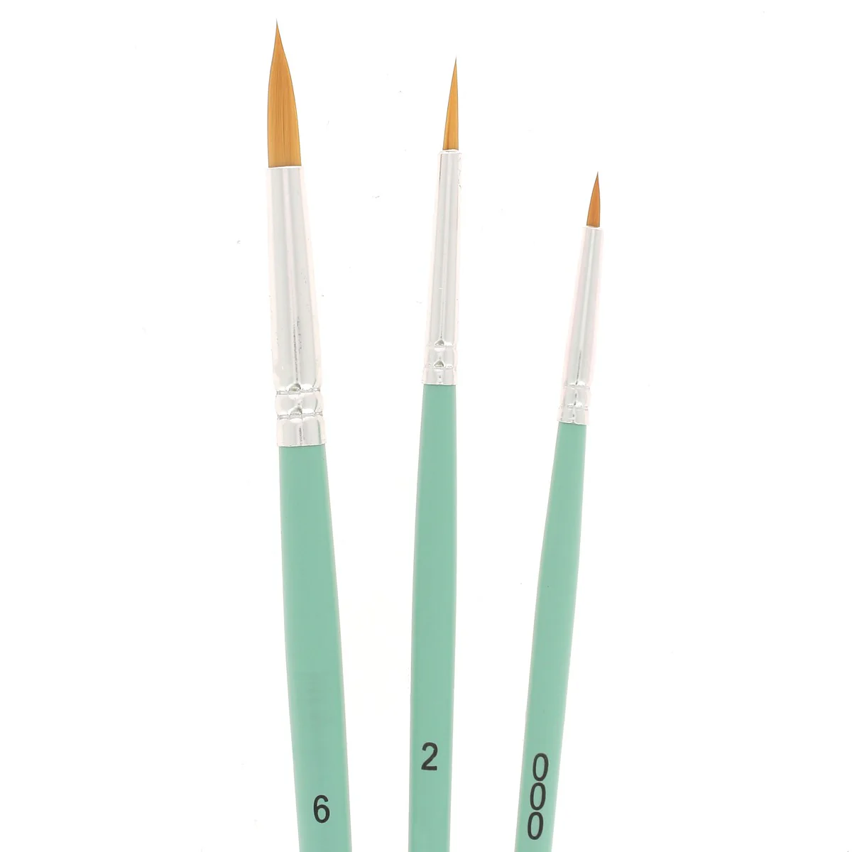 Set de 3 pinceaux acrylique polyamide doré - Ronds - Pébéo - Image 3