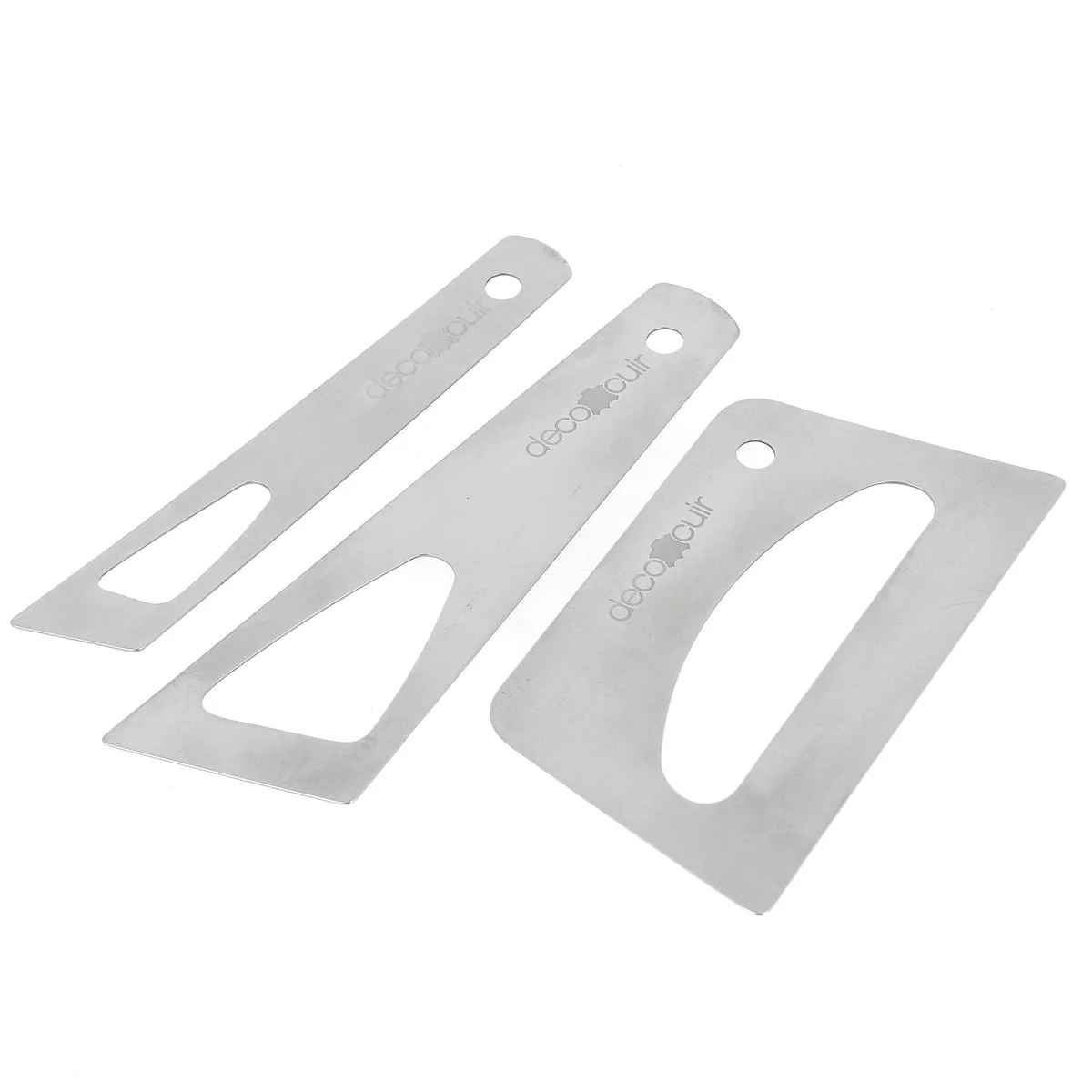 Jeu de 3 spatules fines pour colle en inox - Deco Cuir