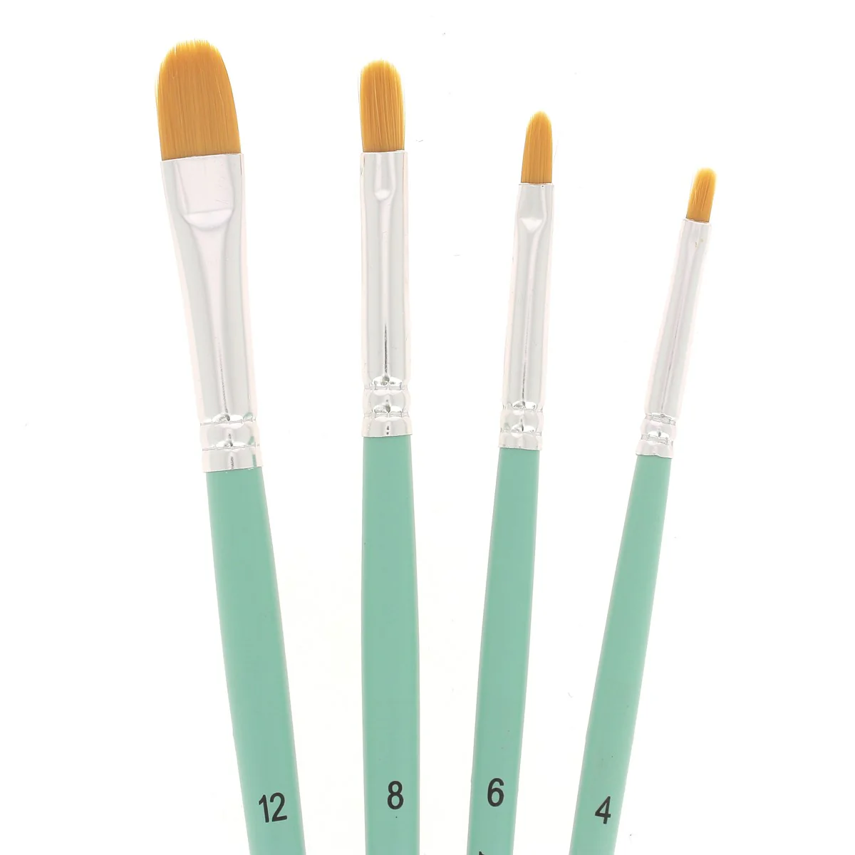 Set de 4 pinceaux acrylique polyamide doré - Filbert - Pébéo - Image 3