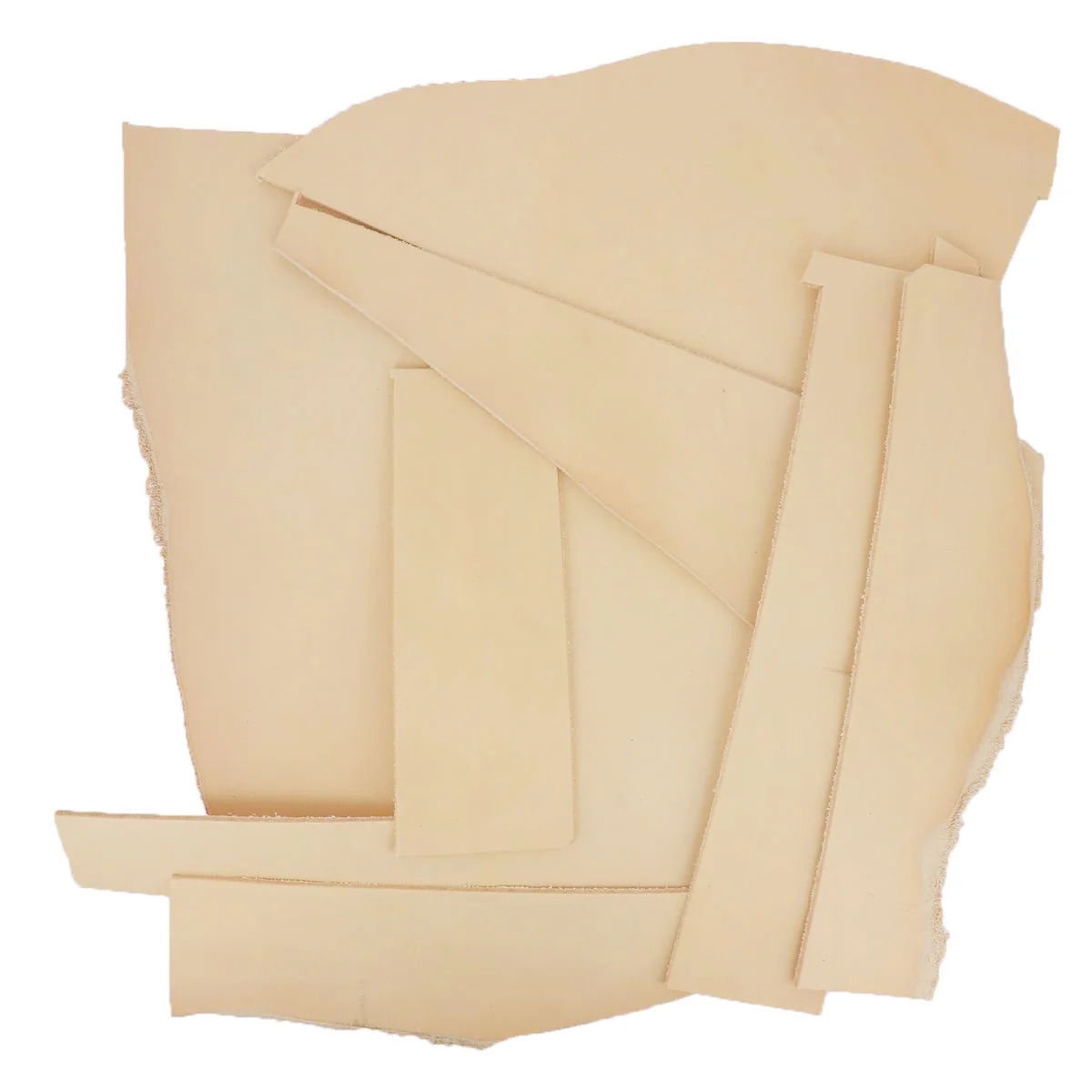 500 g de chutes de cuir de collet tannage végétal naturel - PYKARA