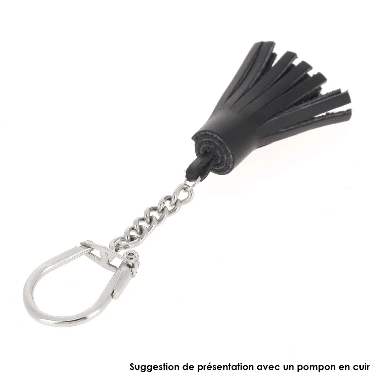 Anneau de porte-clés avec fermoir et chaîne - Image 2