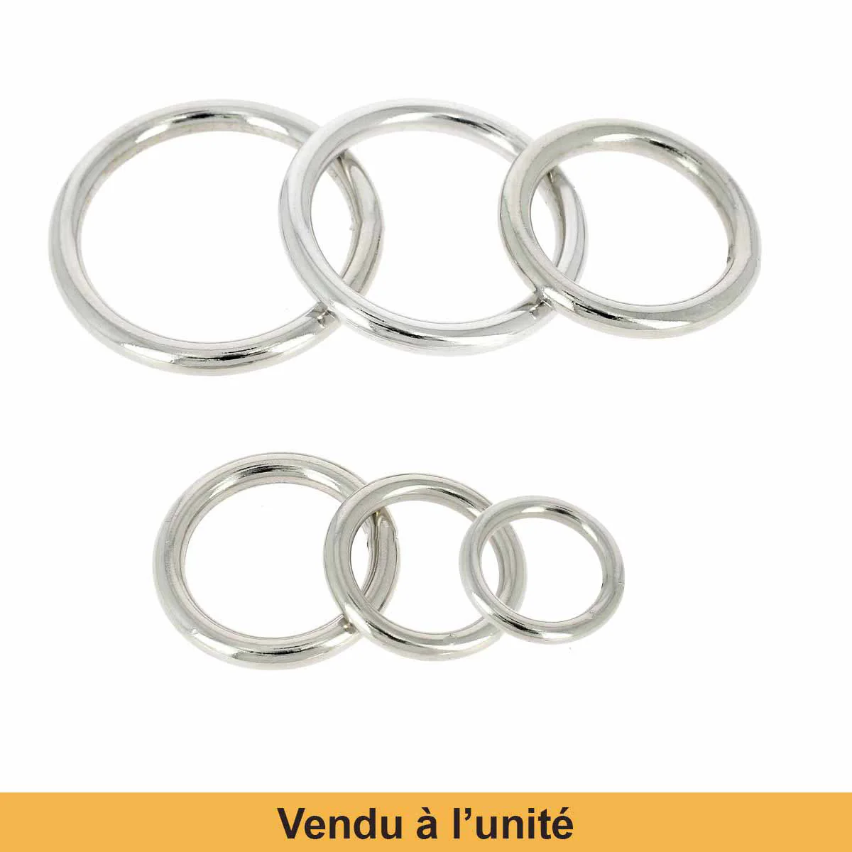Anneau rond moulé en Laiton - NICKELÉ - Image 3