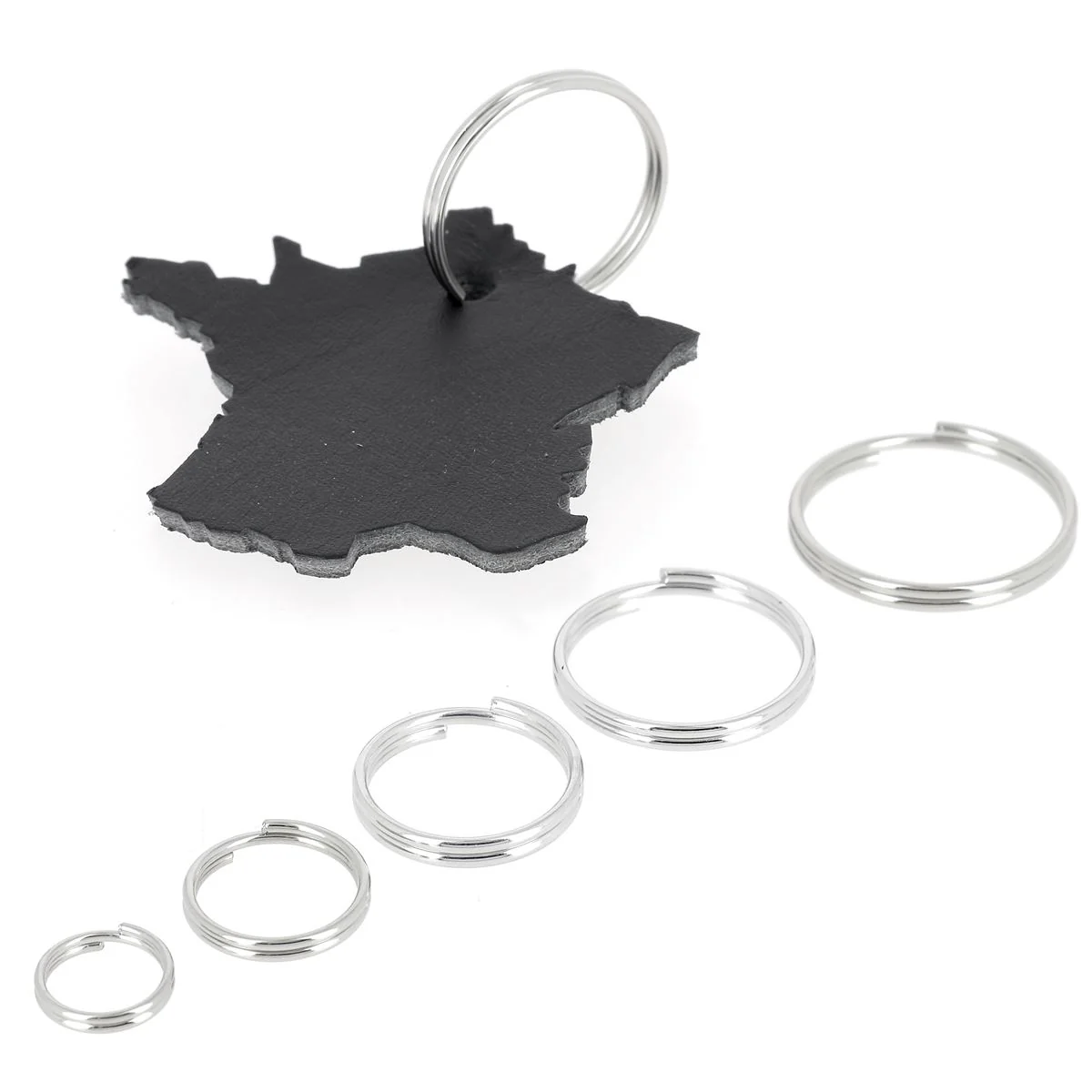 Anneau rond de porte-clés - NICKELÉ - Image 2