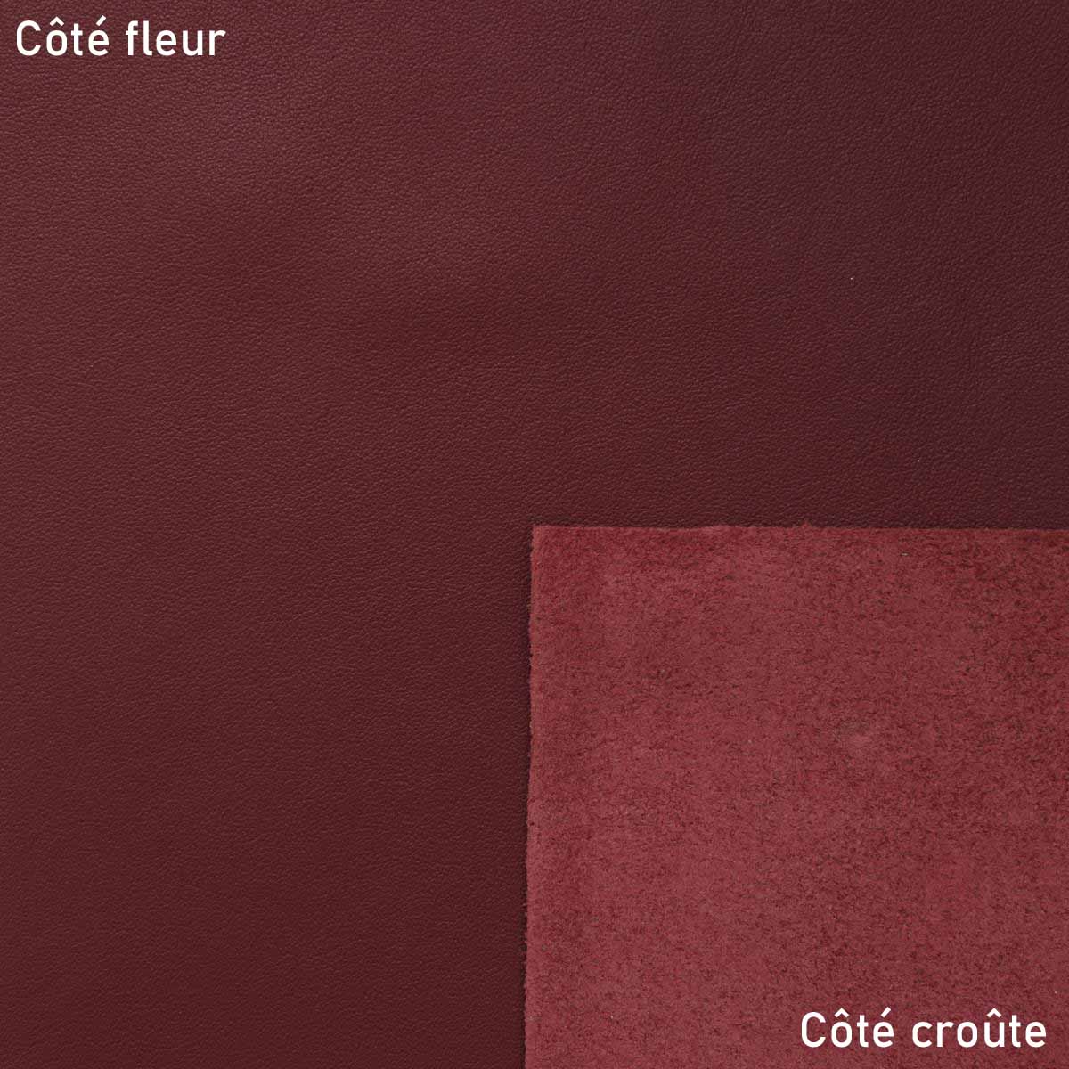Peau de cuir de vachette SWEET 2 - BORDEAUX - Image 2