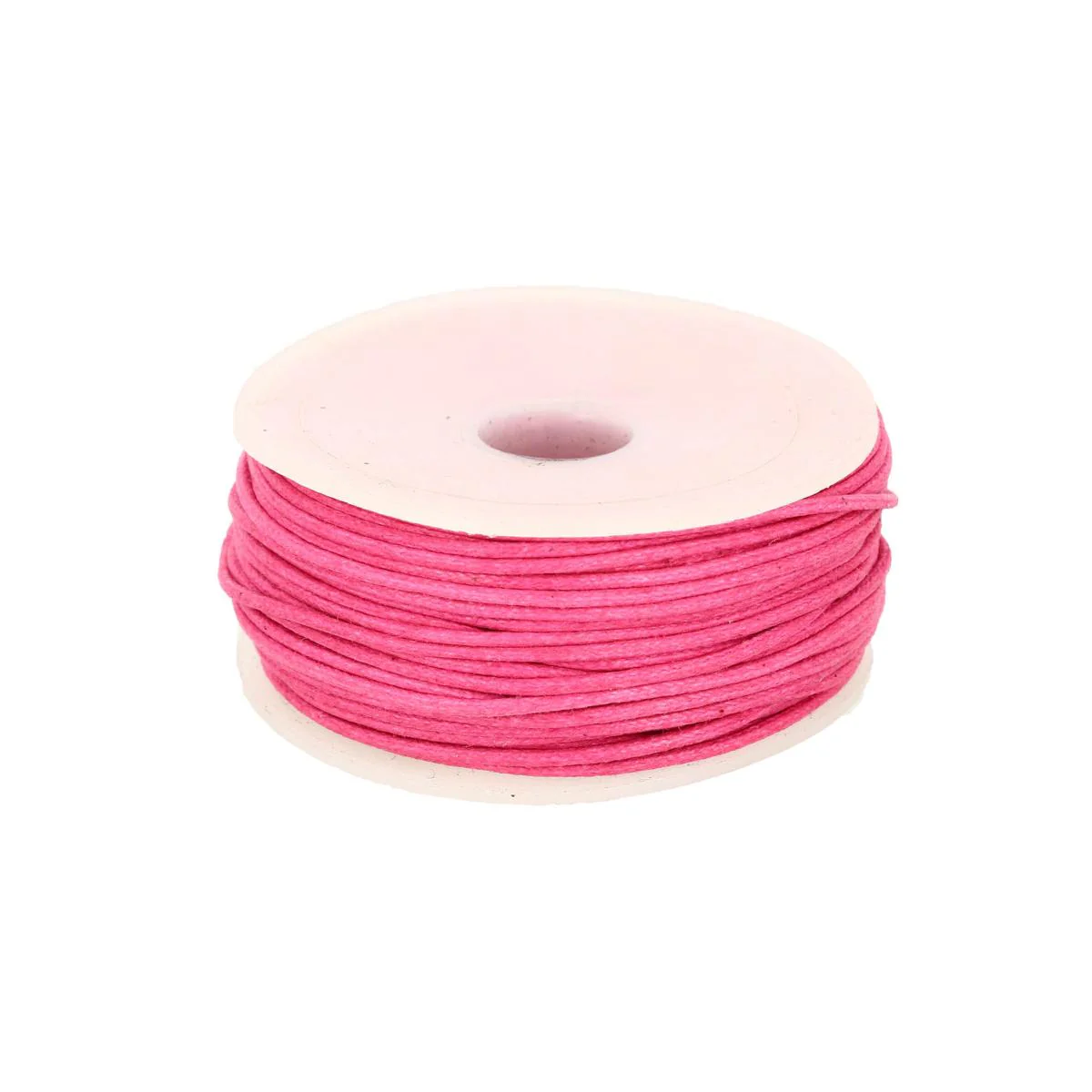 Bobine de 25m de cordon en coton tressé ciré - ROSE FUCHSIA