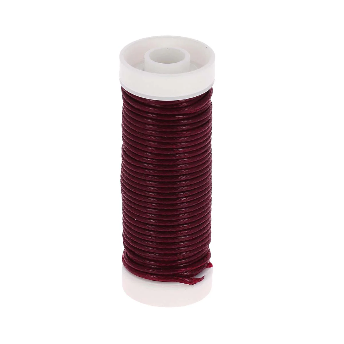 Bobine de 5m de coton ciré rond - Diamètre 1mm - BORDEAUX 68017