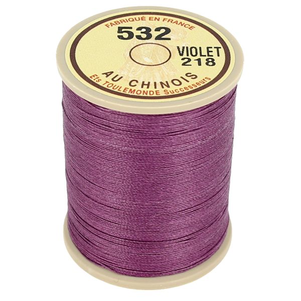 Bobine de 133m de fil de lin AU CHINOIS câblé glacé - 332 Violet 218 - Image 3
