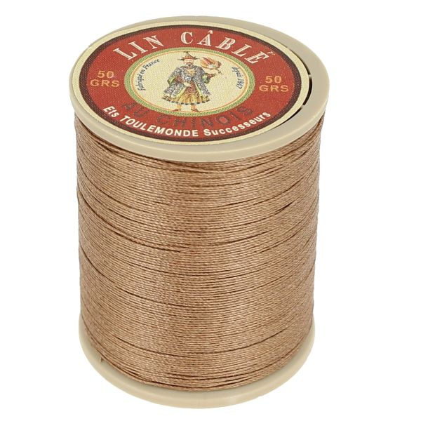 Bobine de 250m de fil de lin AU CHINOIS câblé glacé - 532 Beige 185 - Image 3