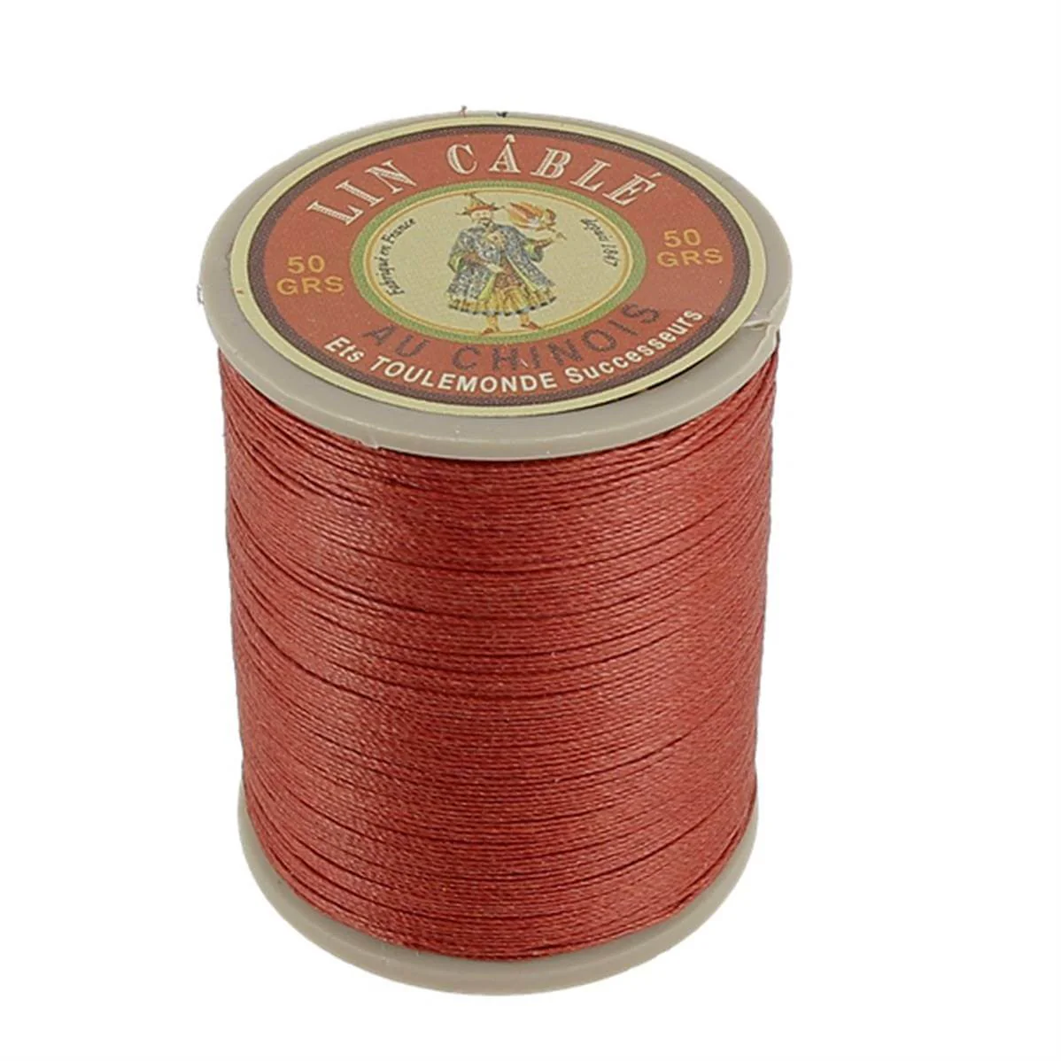 Bobine de 250m de fil de lin AU CHINOIS câblé glacé - 532 Cuivre 333