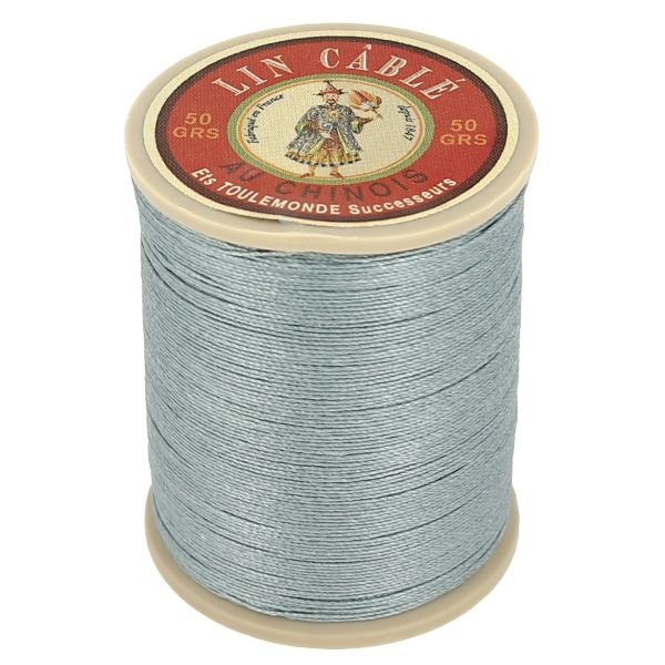 Bobine de 250m de fil de lin AU CHINOIS câblé glacé - 532 Gris souris 992 - Image 3