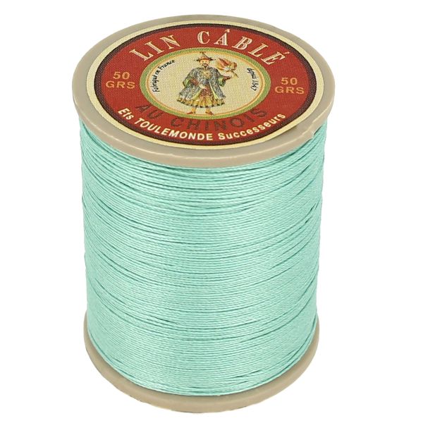 Bobine de 250m de fil de lin AU CHINOIS câblé glacé - 532 Jade 448 - Image 3