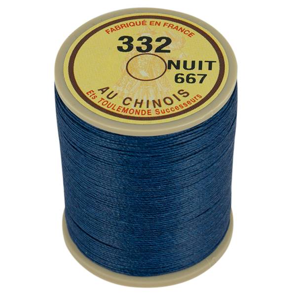 Bobine de 133m de fil de lin AU CHINOIS câblé glacé - 332 Bleu nuit 667 - Image 3