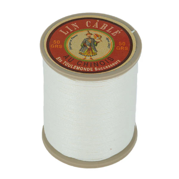 Bobine de 200m de fil de lin AU CHINOIS câblé glacé - 432 Naturel 105