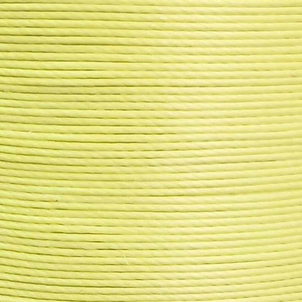 Bobine de 90m de fil de lin ciré MeiSi super fine M40 - 0,45 mm - JAUNE CITRON - MS018