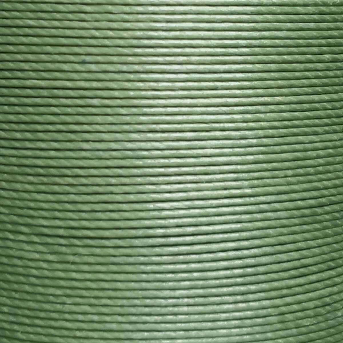 Bobine de 90m de fil de lin ciré MeiSi super fine M40 - 0,45 mm - VERT AVOCAT - MS086