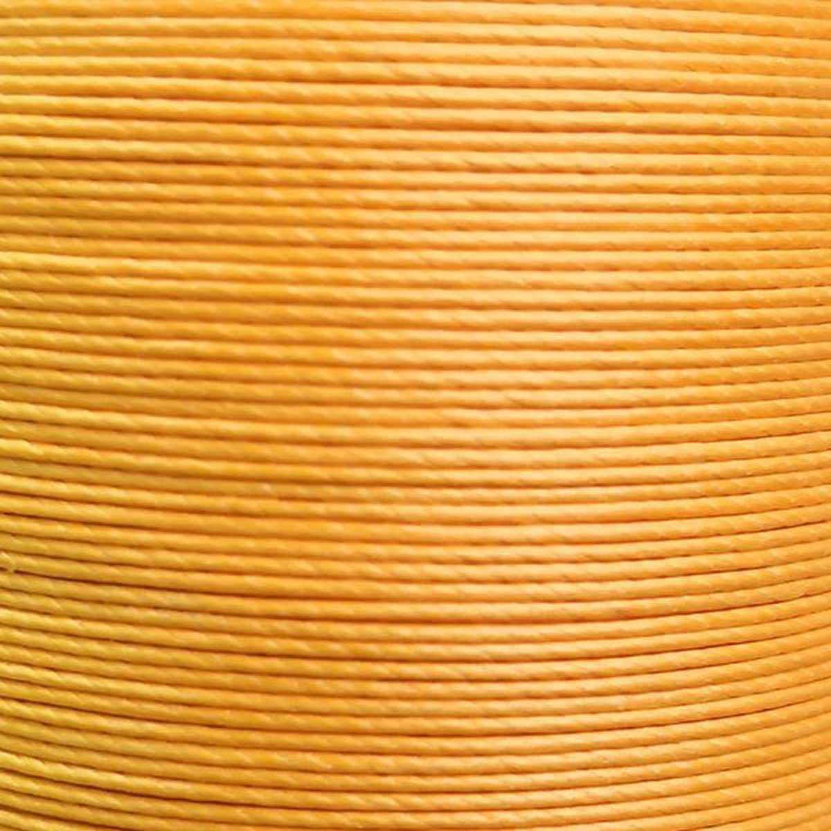 Bobine de 80m de fil de lin ciré MeiSi super fine M50 - 0,55 mm - JAUNE - MS016
