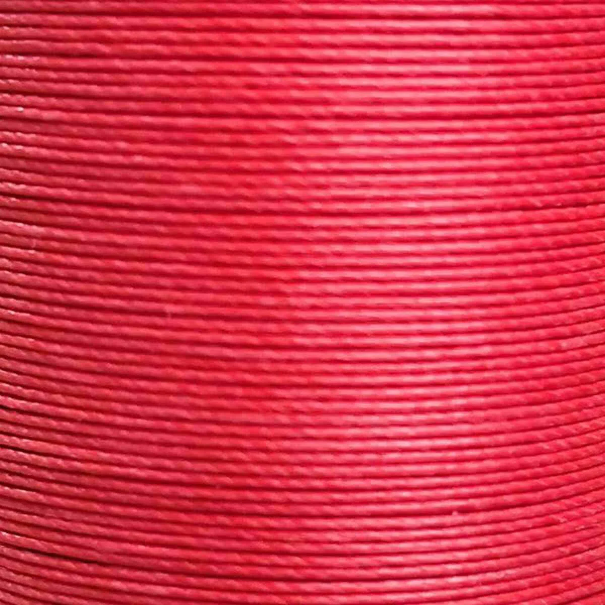 Bobine de 80m de fil de lin ciré MeiSi super fine M50 - 0,55 mm - ROUGE FRAISE - MS011