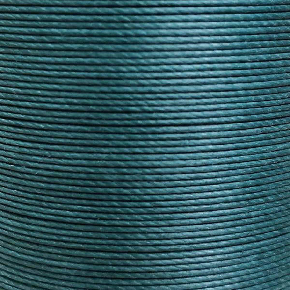 Bobine de 80m de fil de lin ciré MeiSi super fine M50 - 0,55 mm - VERT JADE - MS025
