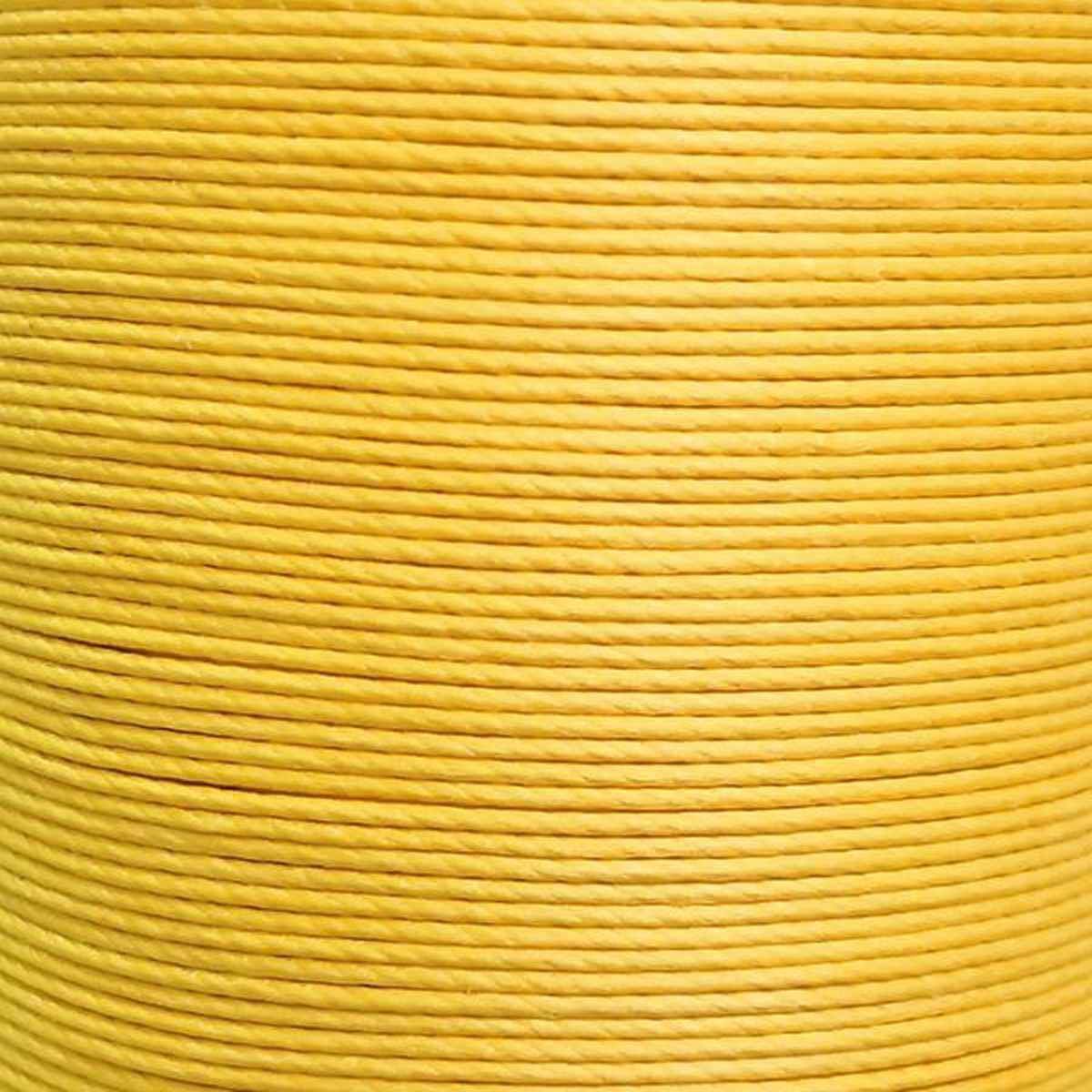 Bobine de 50m de fil de lin ciré MeiSi super fine M60 - 0,65 mm - JAUNE BANANE - MS017