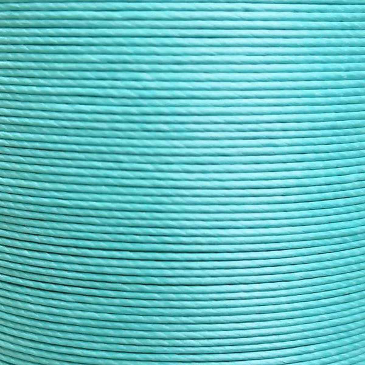 Bobine de 50m de fil de lin ciré MeiSi super fine M60 - 0,65 mm - TURQUOISE CLAIR - MS029