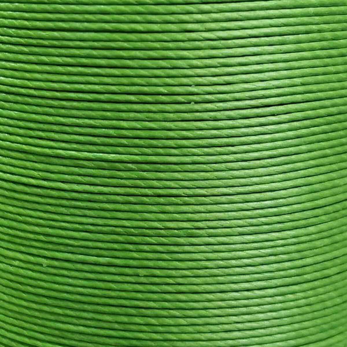 Bobine de 50m de fil de lin ciré MeiSi super fine M60 - 0,65 mm - VERT PELOUSE - MS027