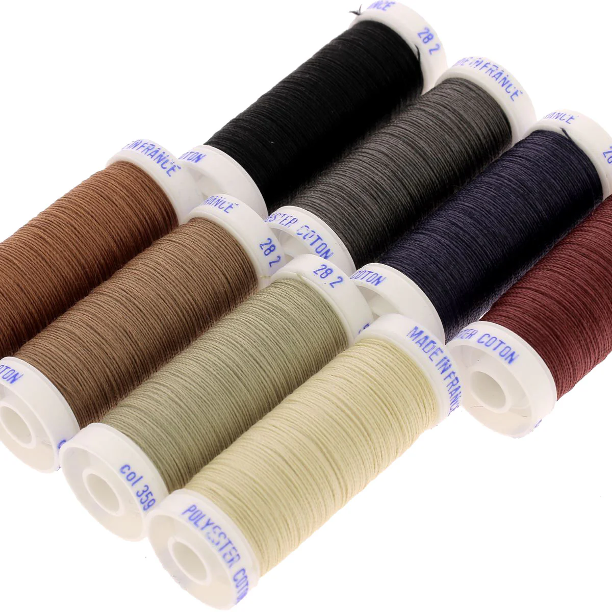 Bobine de fil polyester coton spécial maroquinerie - 28/2 - 0,38mm Noir 180 - Image 3