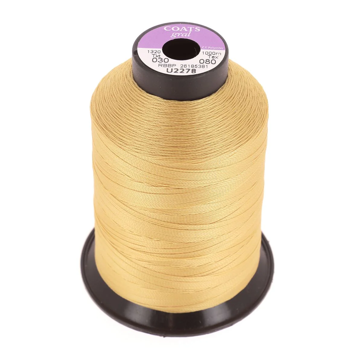 Bobine de fil polyester GRAL N°30 - 1000m Ambre U2278