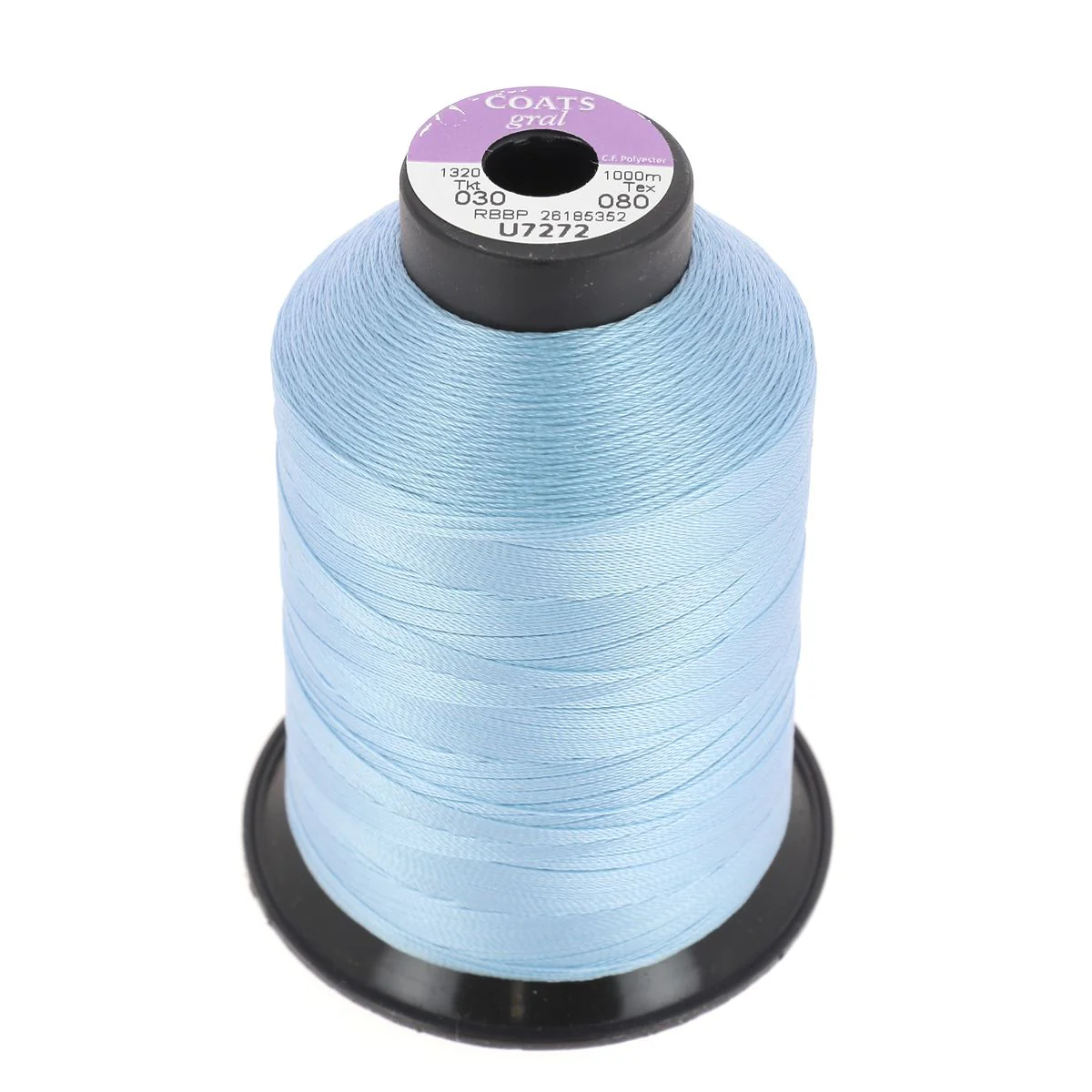 Bobine de fil polyester GRAL N°30 - 1000m Bleu ciel U7272