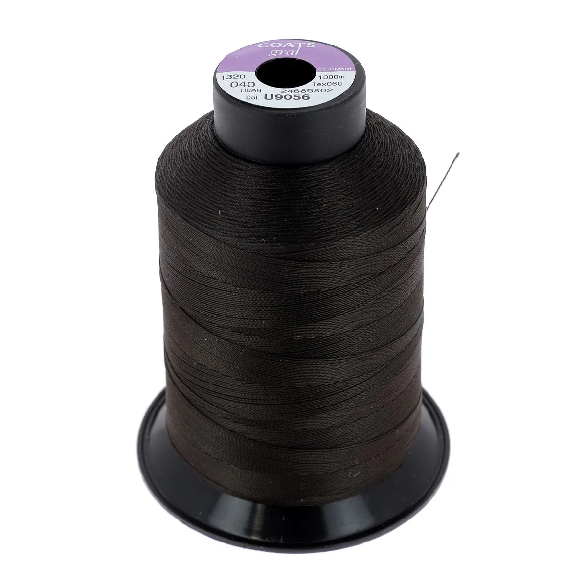 Bobine de fil polyester GRAL N°40 - 1000m Marron Chocolat U9056