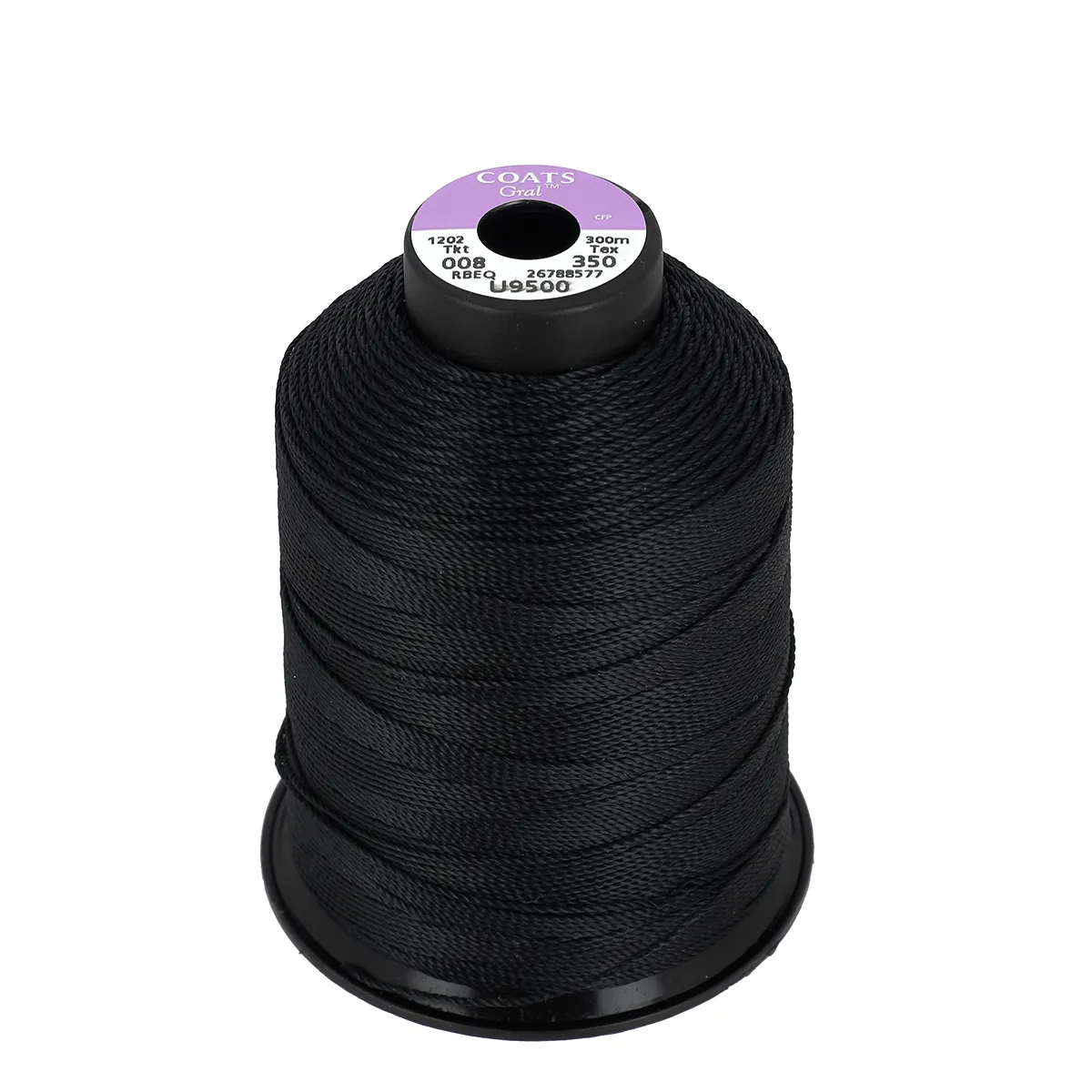 Bobine de fil polyester GRAL N°8 - 300m Noir U9500