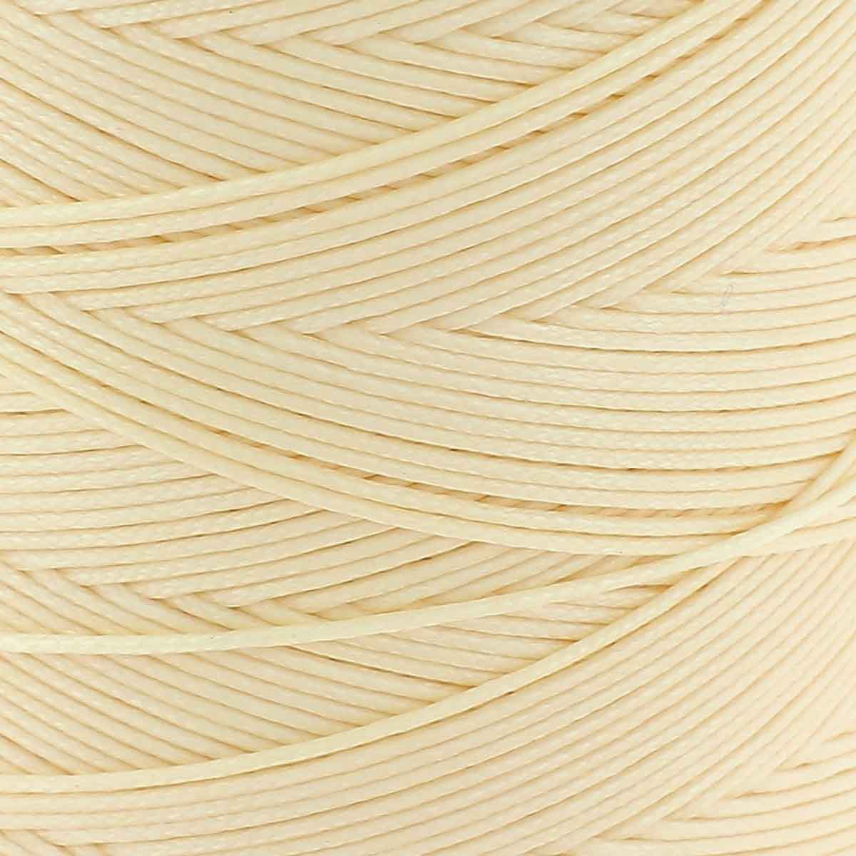 Bobine de fil polyester tressé et ciré - Diam 1mm - BEIGE - Image 3