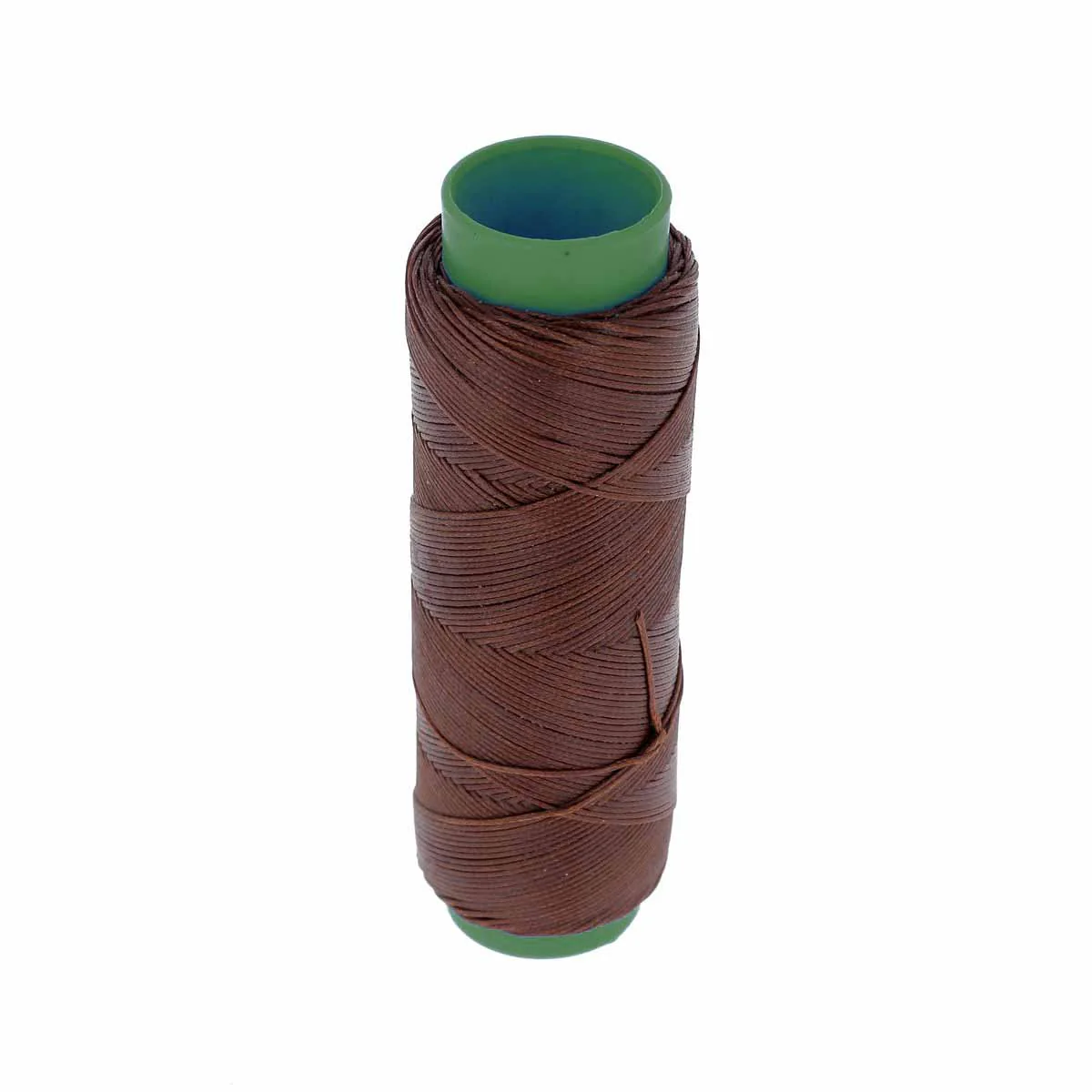 Bobine de fil polyester tressé et ciré - Diam 1mm - MARRON CHÂTAIGNE