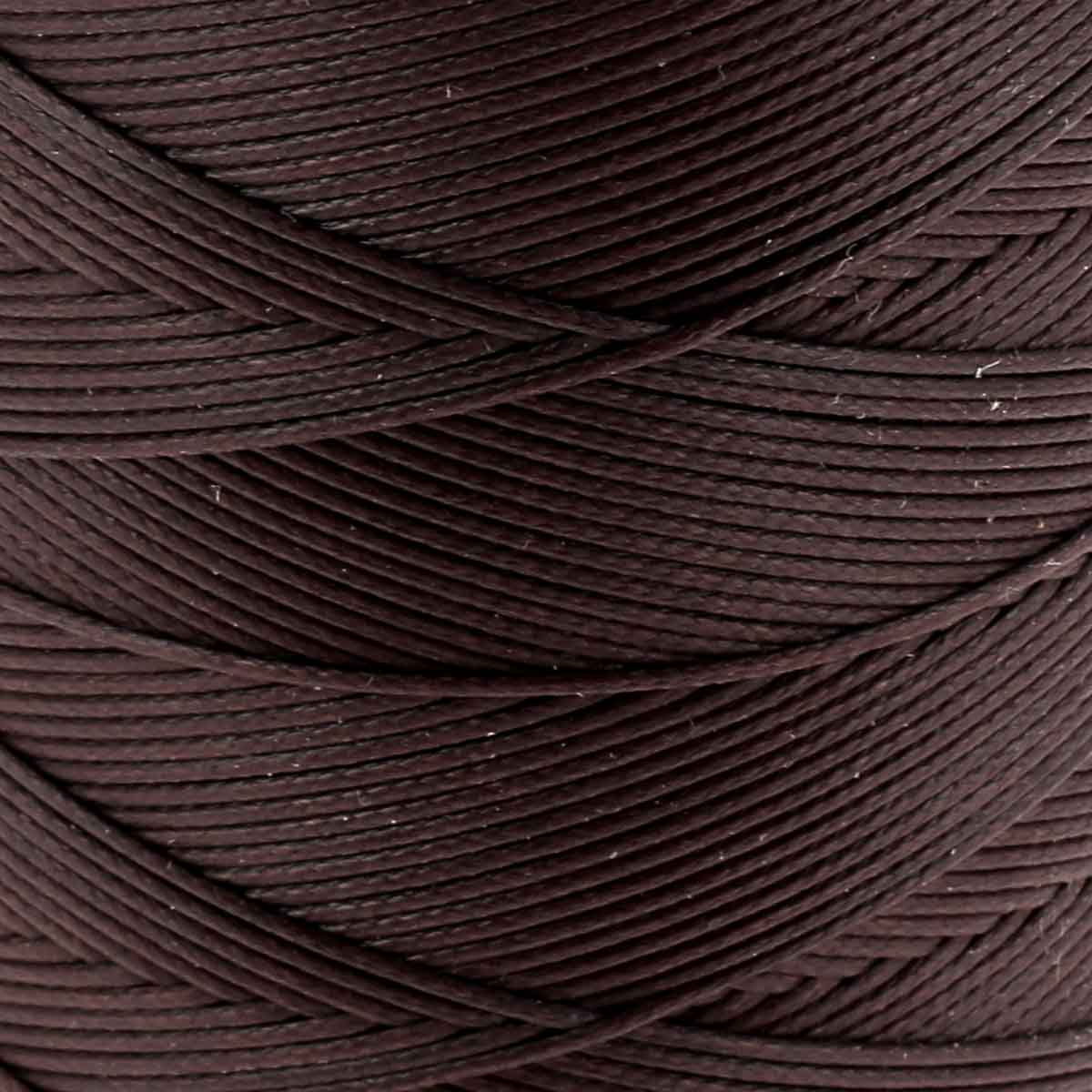 Bobine de fil polyester tressé et ciré - Diam 1mm - MARRON CHÂTAIGNE - Image 3