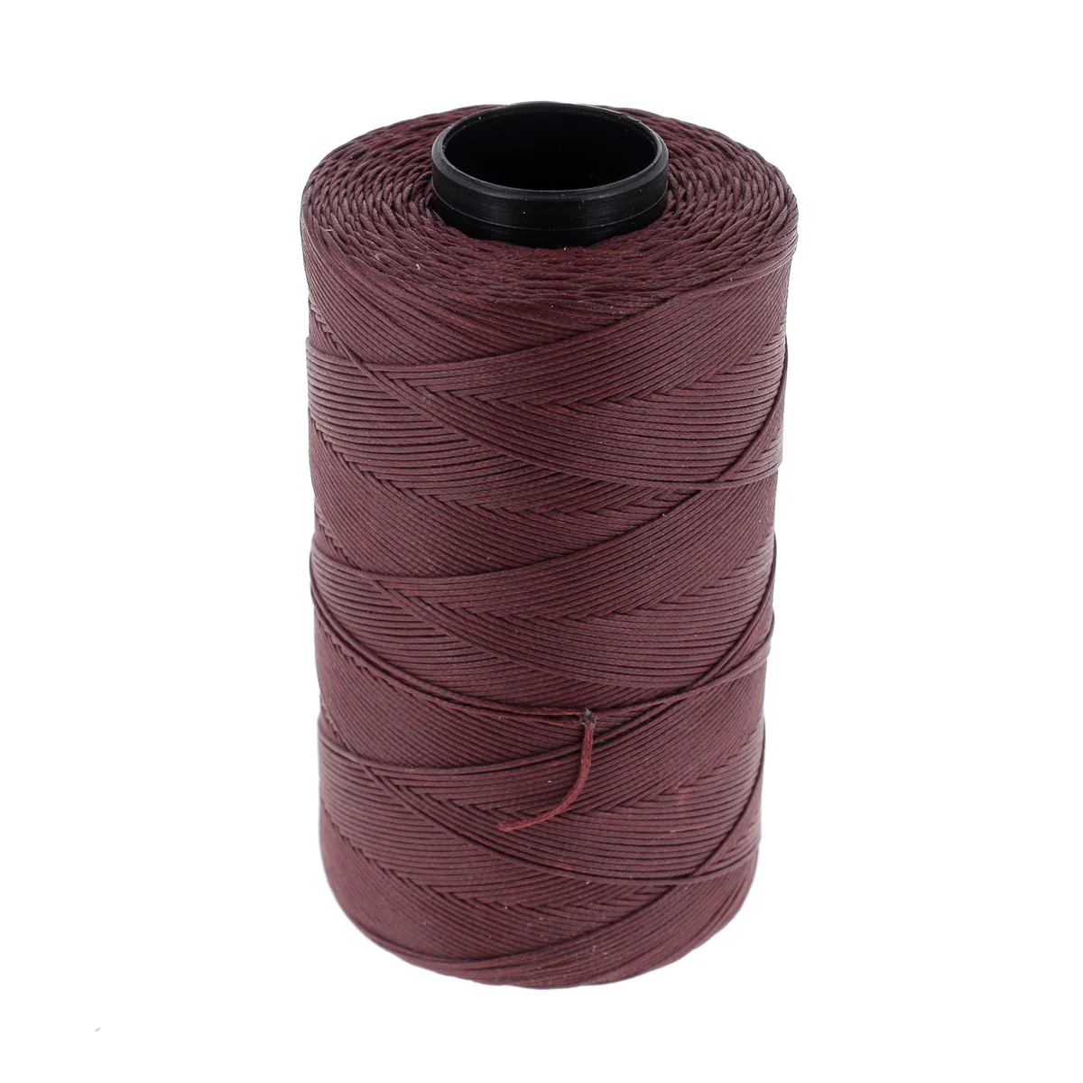 Bobine de fil polyester tressé et ciré - Diam 0,8mm - BORDEAUX - Image 2