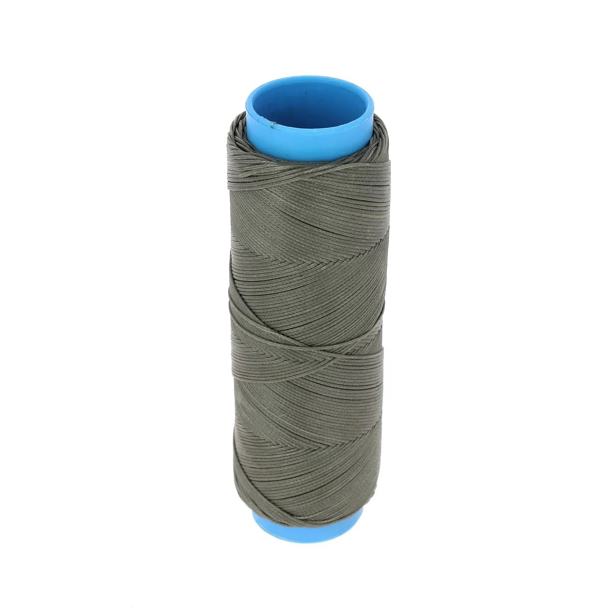Bobine de 100m fil polyester tressé et ciré - Diam 0,8mm - GRIS