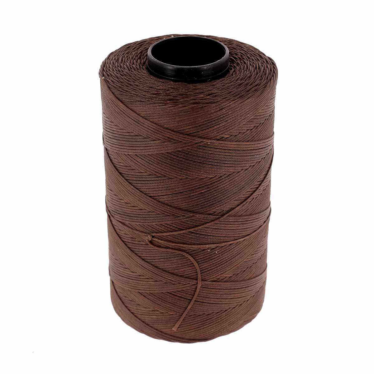 Bobine de fil polyester tressé et ciré - Diam 0,8mm - MARRON - Image 3