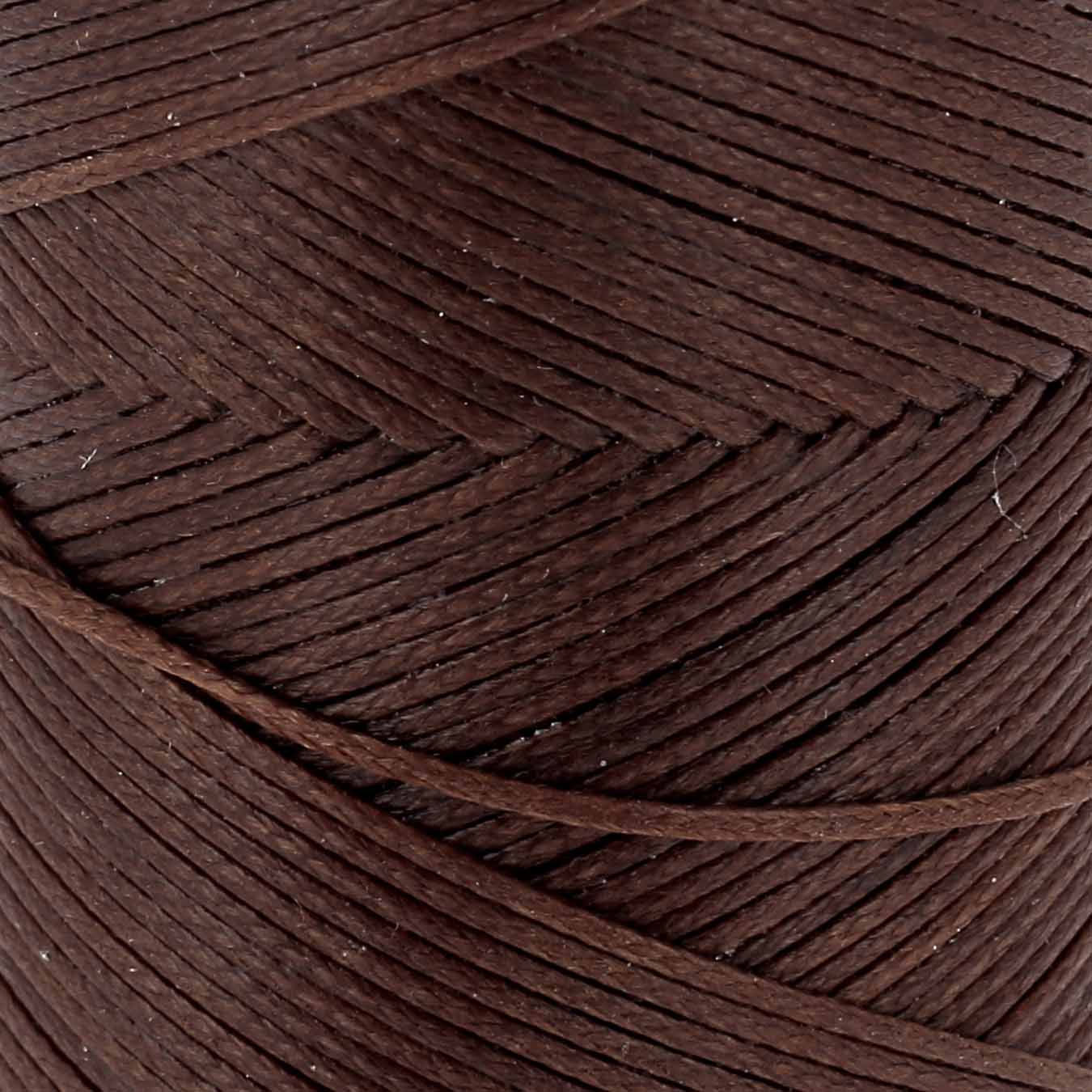 Bobine de fil polyester tressé et ciré - Diam 0,8mm - MARRON CHÂTAIGNE - Image 4