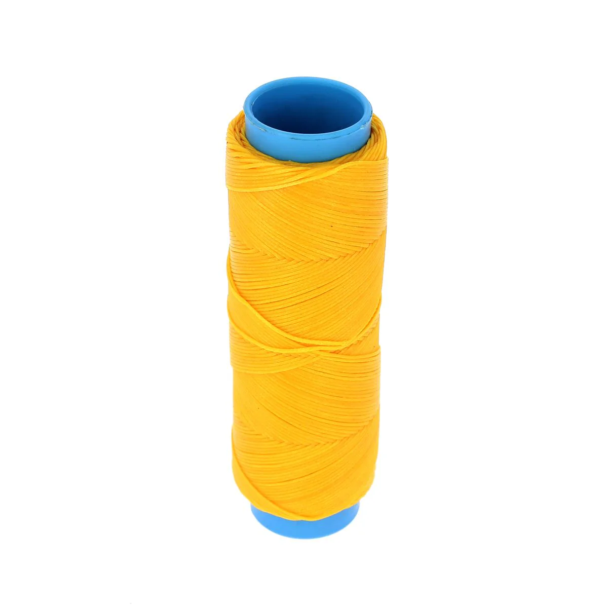 Bobine de 100m de fil polyester tressé et ciré - Diam 0,8mm - JAUNE