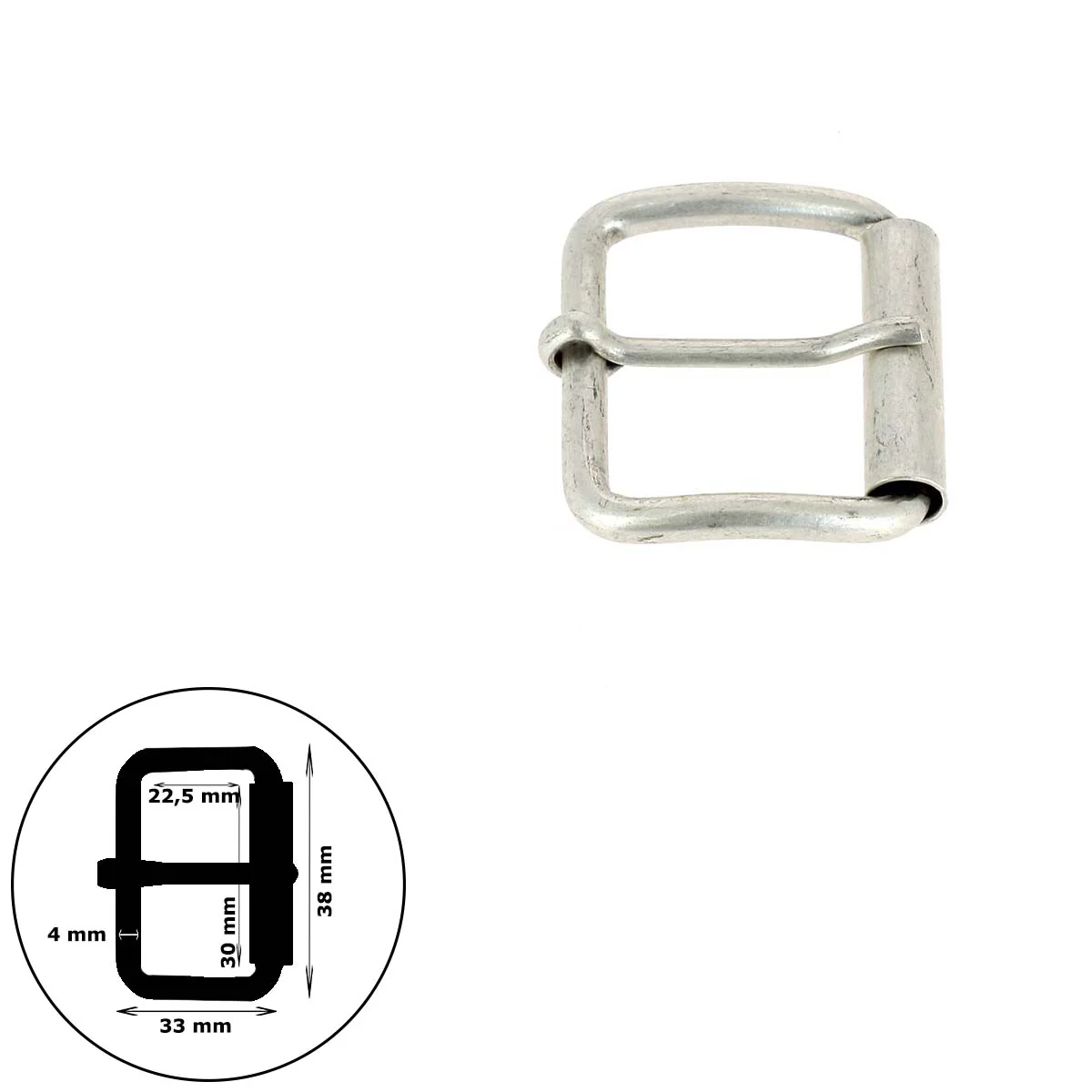 Boucle de ceinture en fil rond à rouleau BAO - Image 7
