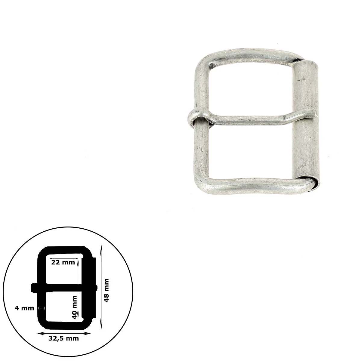 Boucle de ceinture en fil rond à rouleau BAO - Image 9