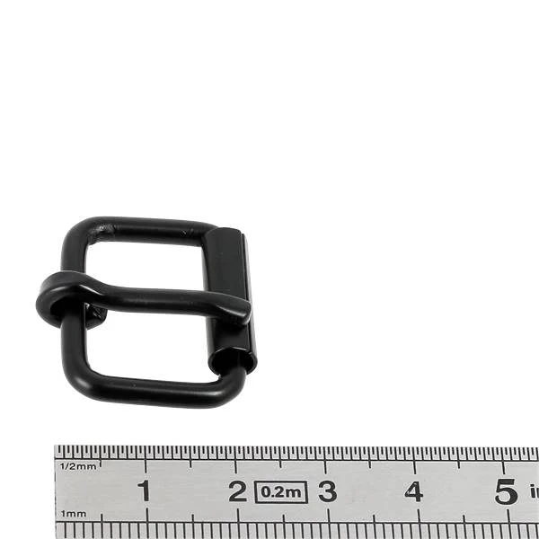 Boucle de ceinture en fil rond à rouleau DEV - NOIR MAT - Image 3