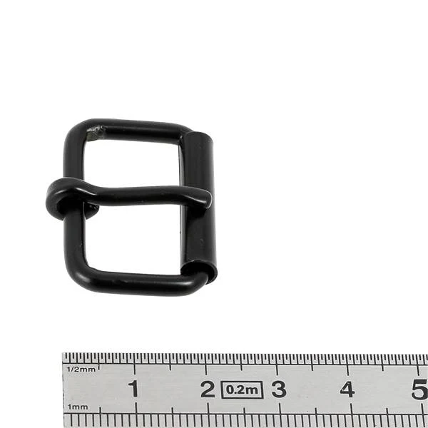 Boucle de ceinture en fil rond à rouleau DEV - NOIR MAT - Image 4