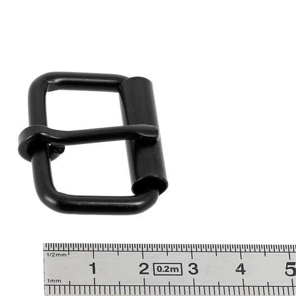 Boucle de ceinture en fil rond à rouleau DEV - NOIR MAT - Image 5