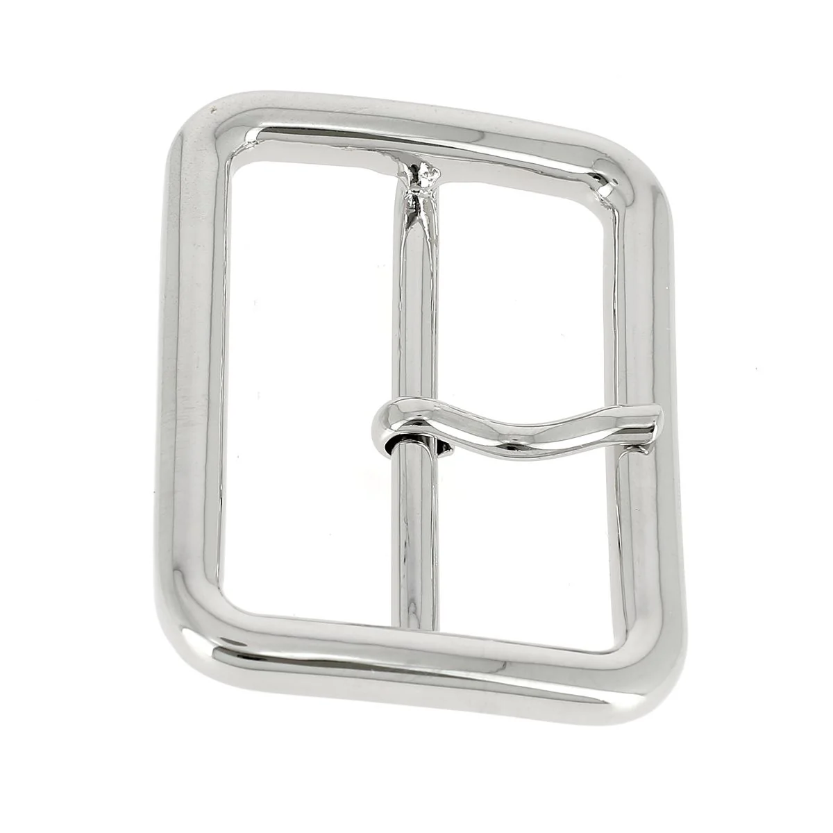 Boucle de ceinture double LIN - NICKELÉ - 50mm