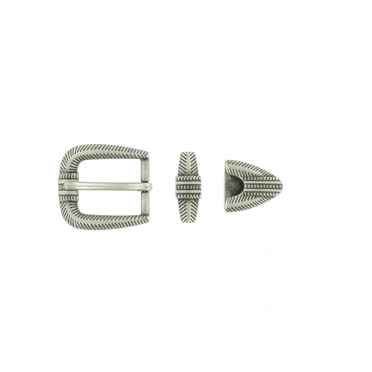 Boucle de ceinture NEL - ARGENT VIEILLI - 25mm - Image 3