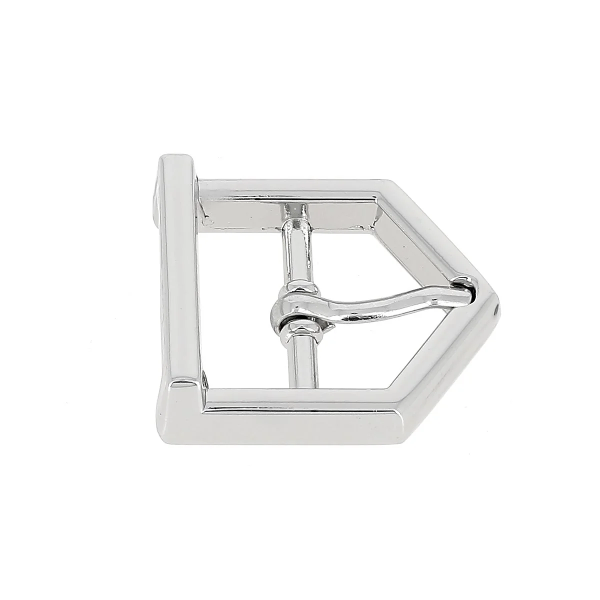 Boucle de ceinture double avec passant MOIA - NICKELÉ - 19mm