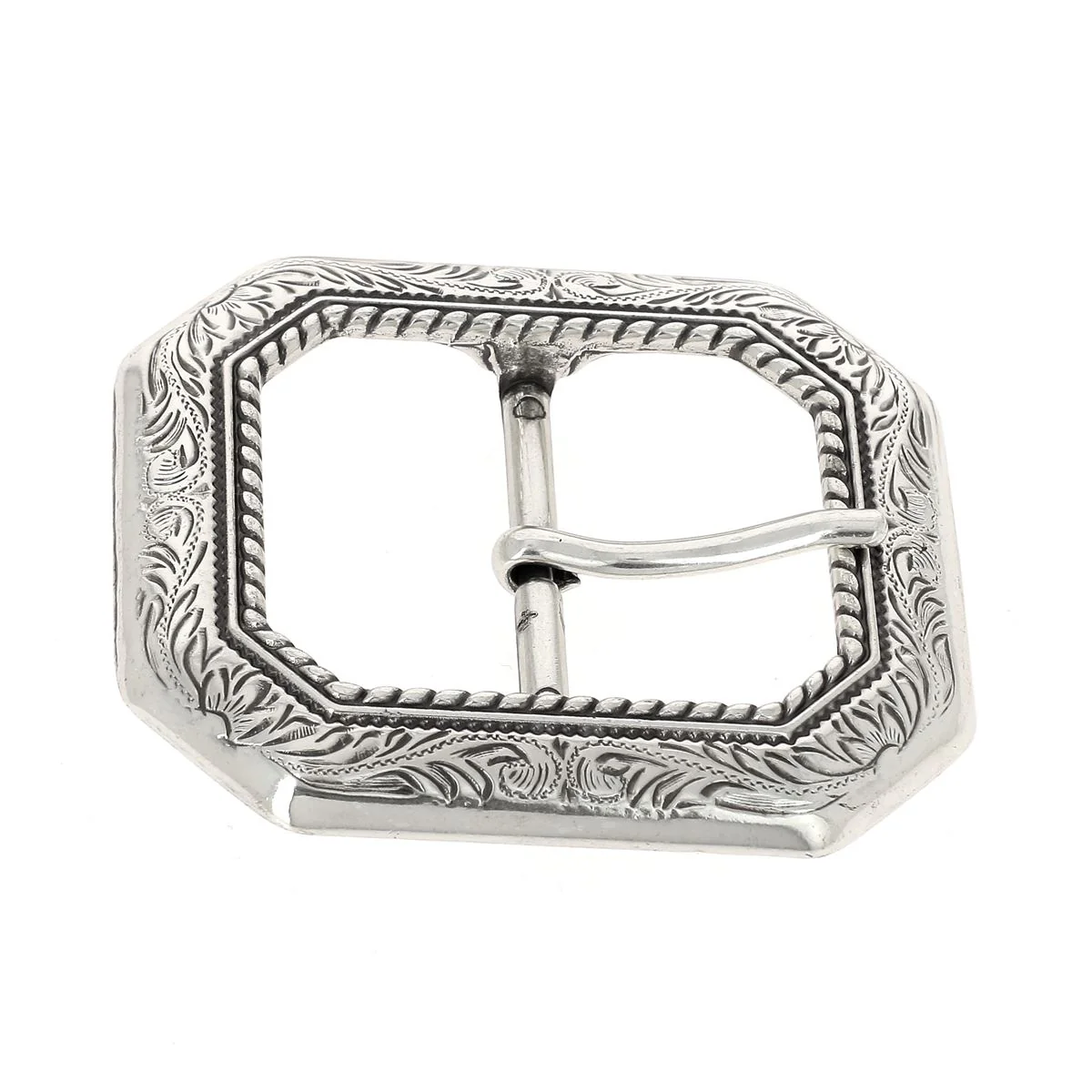 Boucle de ceinture double CODY - ARGENT VIEILLI - 40mm - Tandy Leather