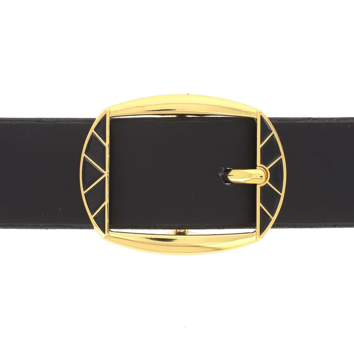 Boucle de ceinture double MEL - DORÉ LUXE et NOIR - 30mm - Image 2
